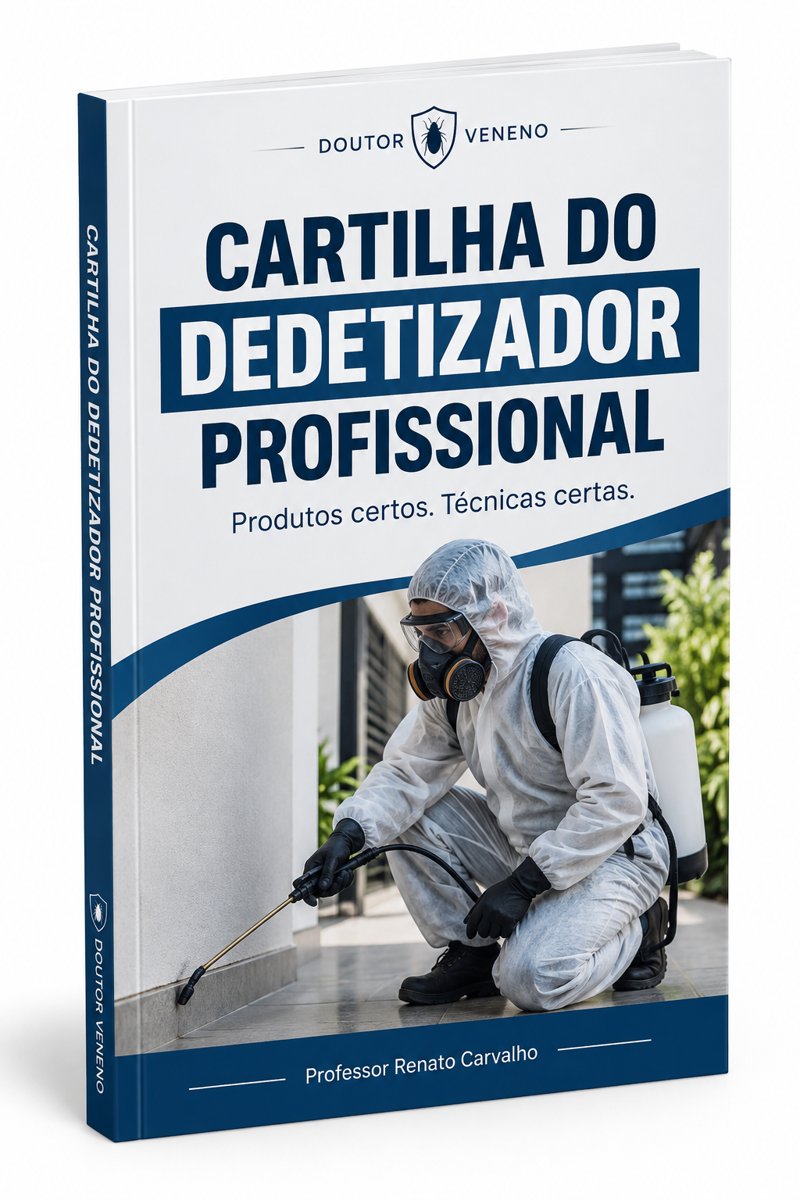 Mockup da Cartilha do Dedetizador Profissional em formato de livro